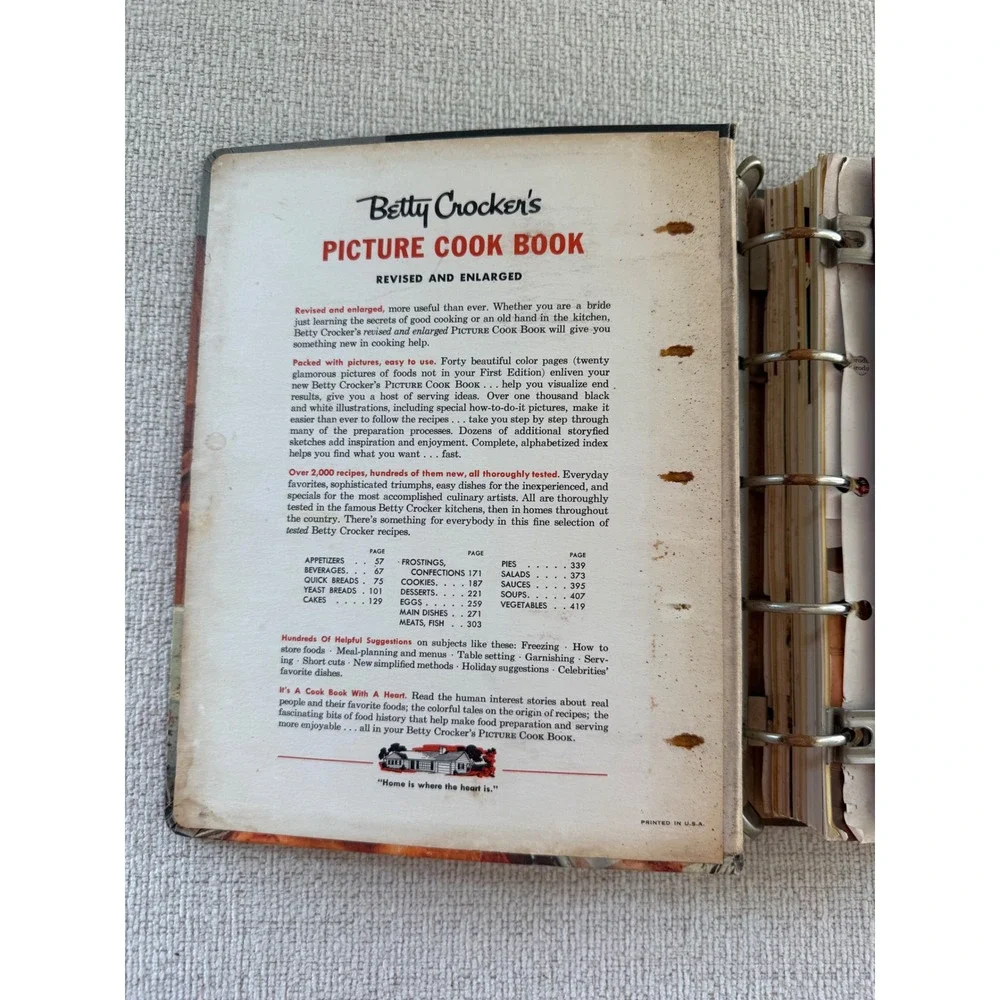 Betty Crocker's Picture Cookbook Revised Enlarged 1956 2nd Edition 2nd Printing